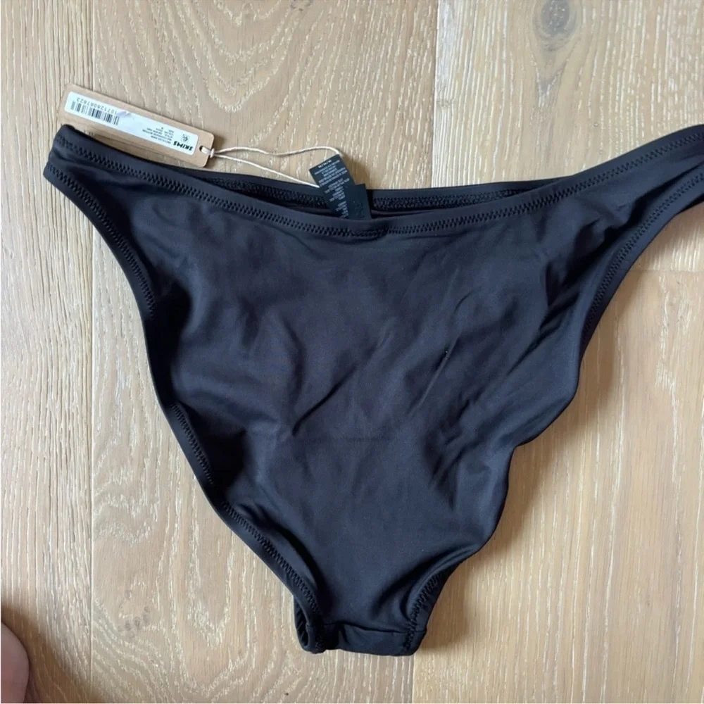 Skims (B13) mid coverage swim bottom black signature recycled bottoms NWT xl
